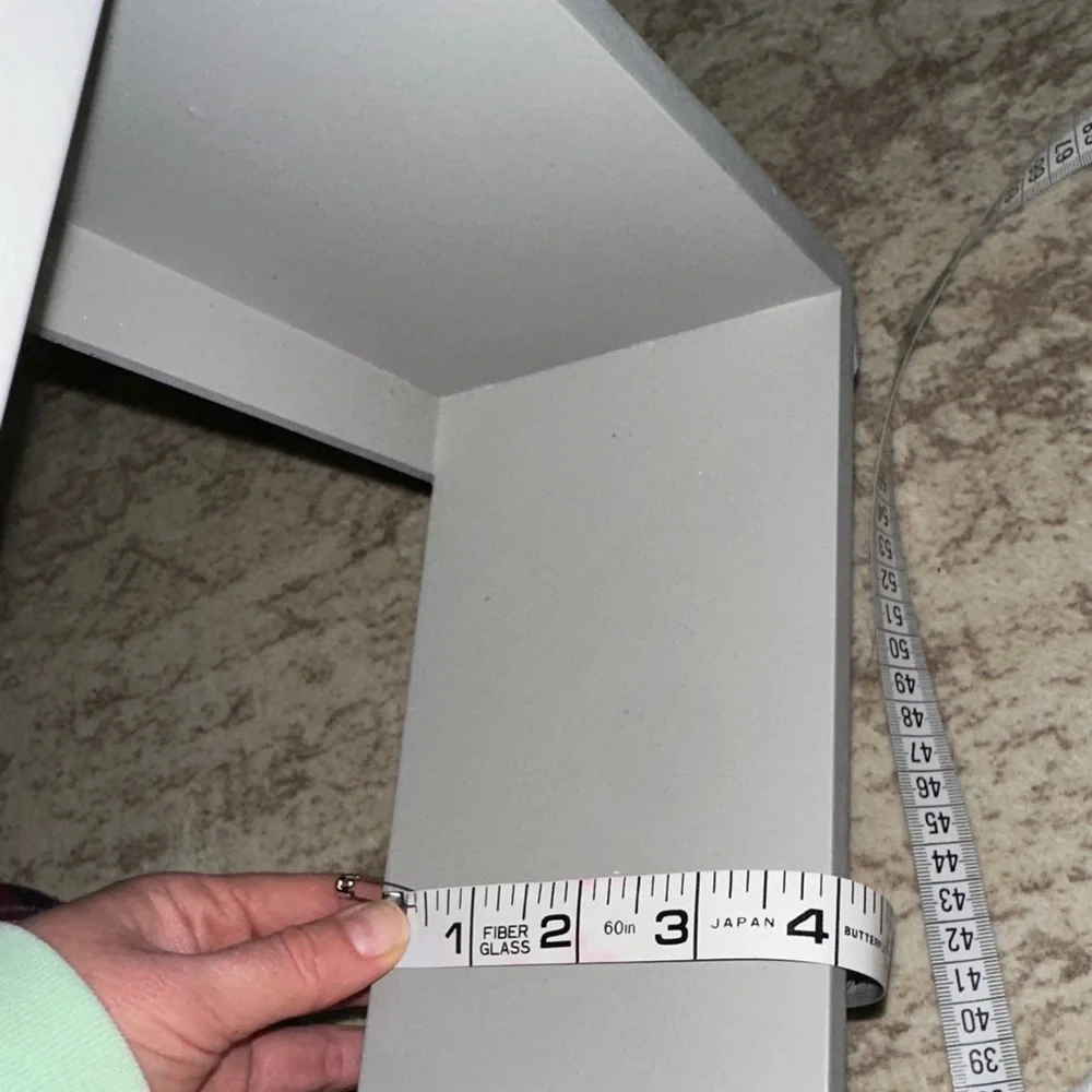 Belk Gray Triangular Display Shelf with Hooks